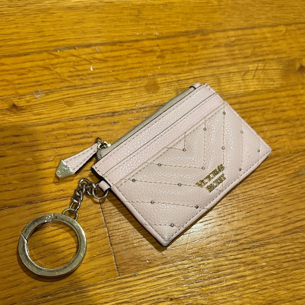 Victoria secret Pink Quilted Card Holder with Keychain